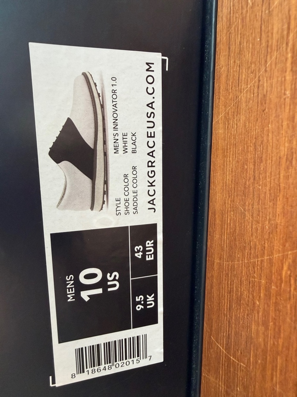 Jack Grace Golf shoes Black Saddle Men’s Size 10 NIB - Picture 2 of 7